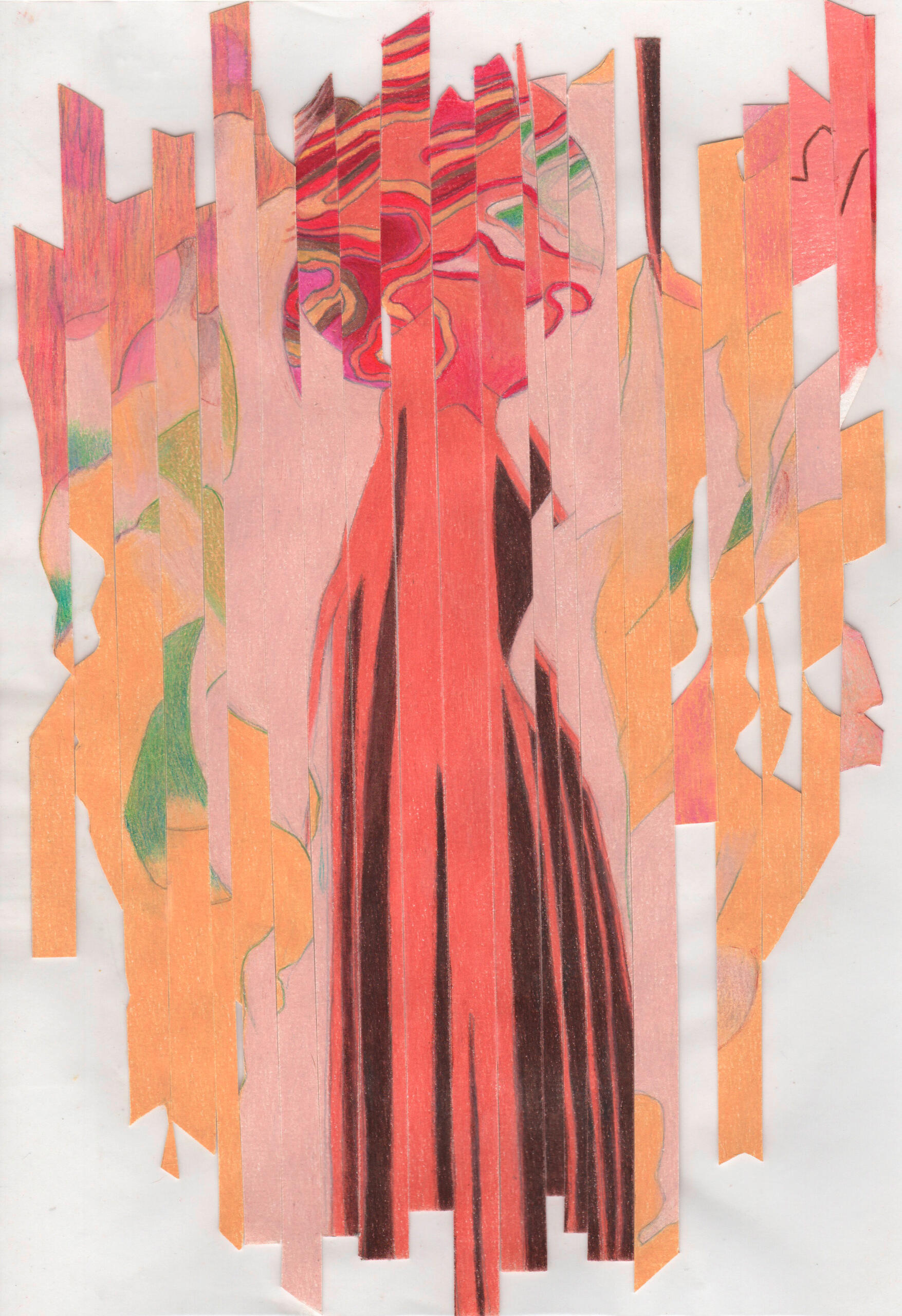 Yôkusai dessin inspiré de celui d'une cascade réalisé par le peintre japonais Hokusai.