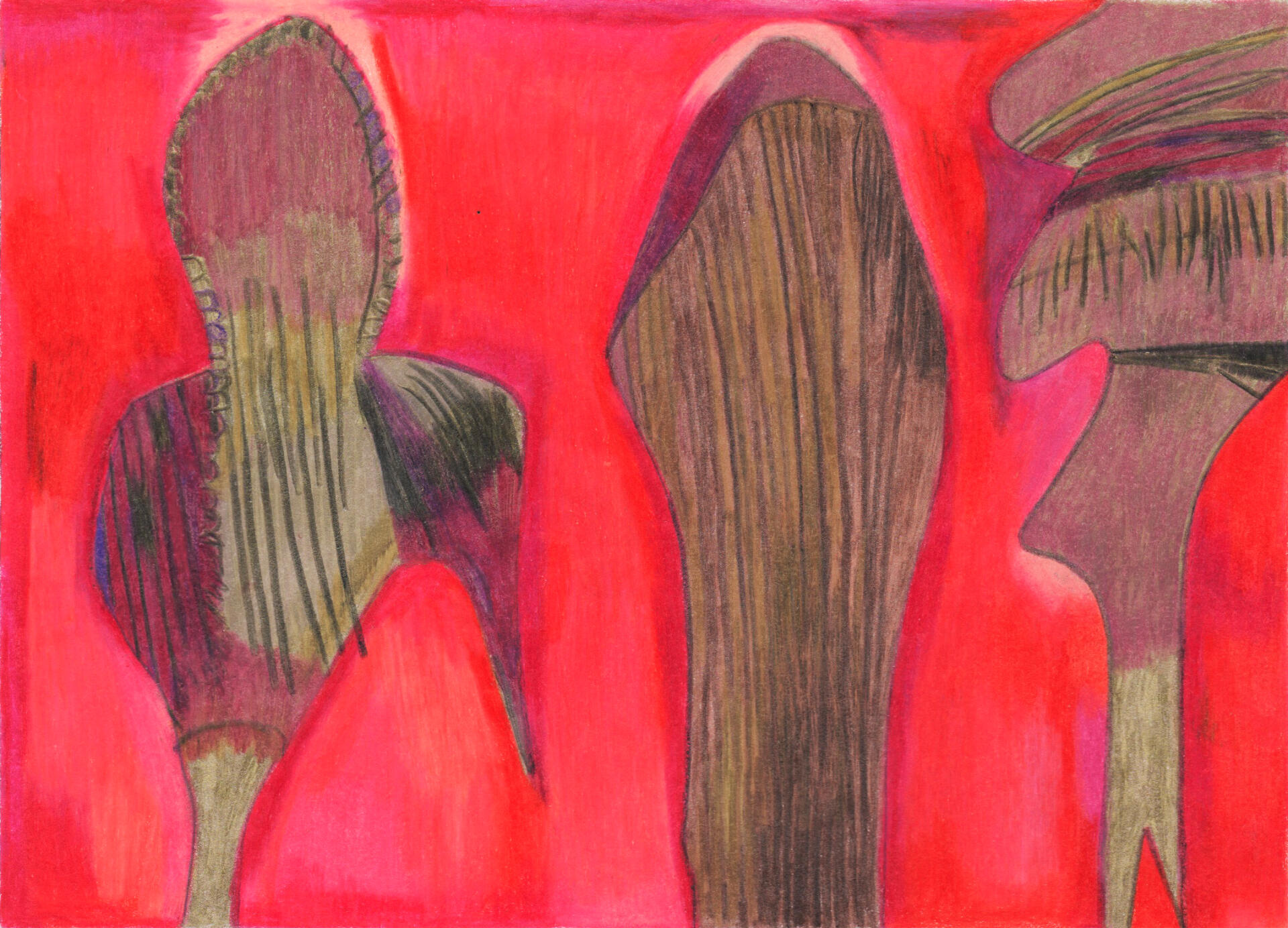 Mollusques au képi Mollusques au képi - Dessin aux crayons de couleur - Drawing