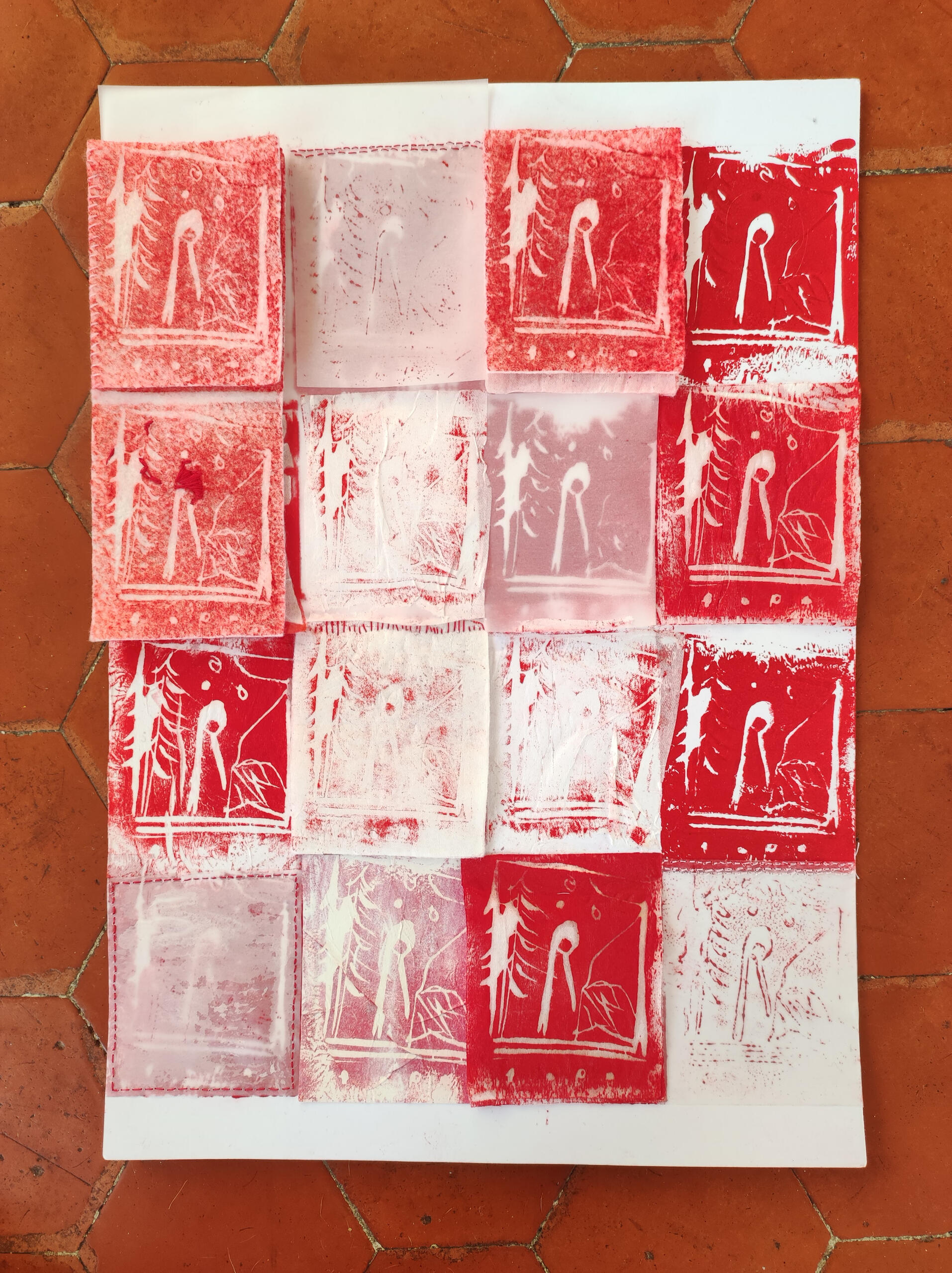 Palimpseste 2 Approche de la trace et des strates par des collages imprimés et superposés