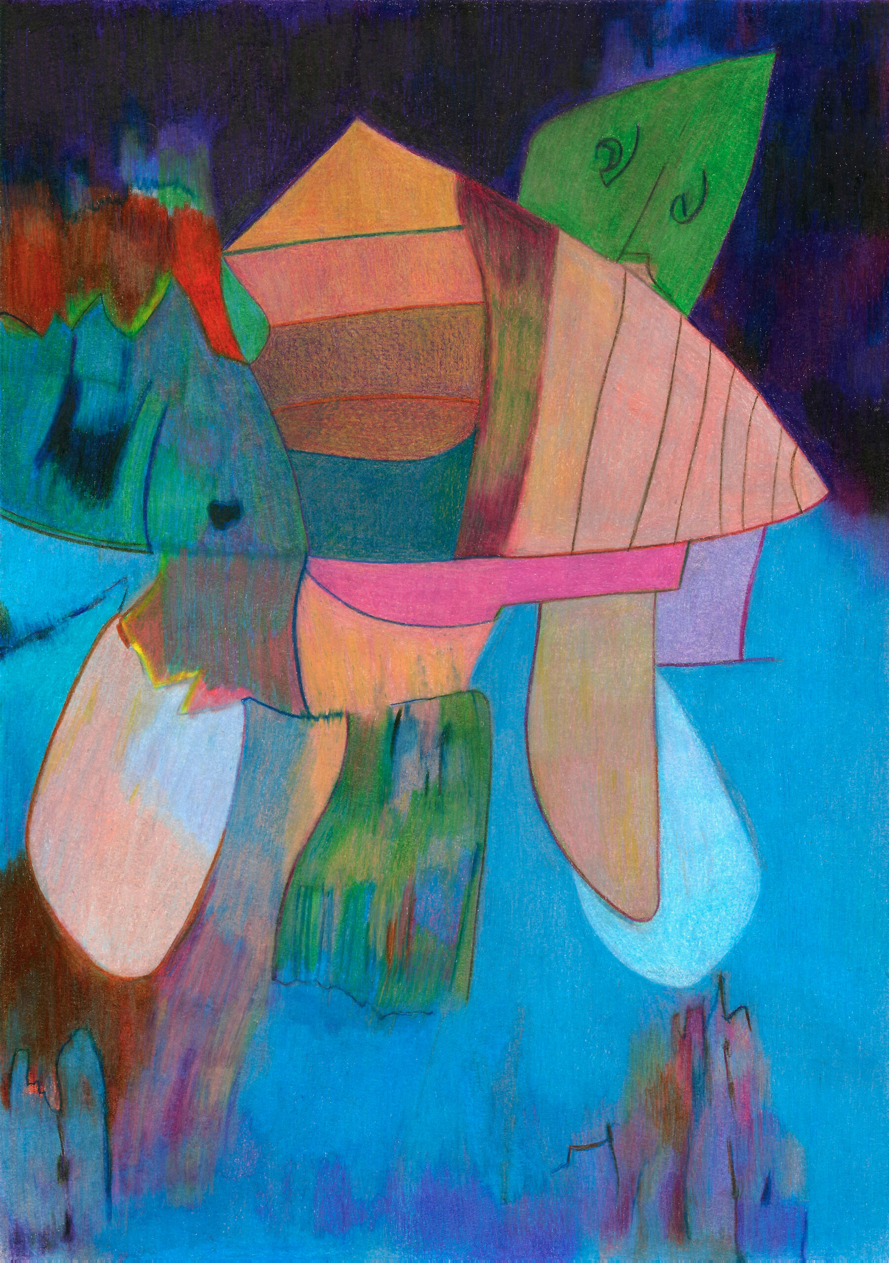 Tortuga Dessin aux crayons de couleur - disegnoamatitacolorata - colored pencils drawing - turtle - tortue -Maureen Lasne