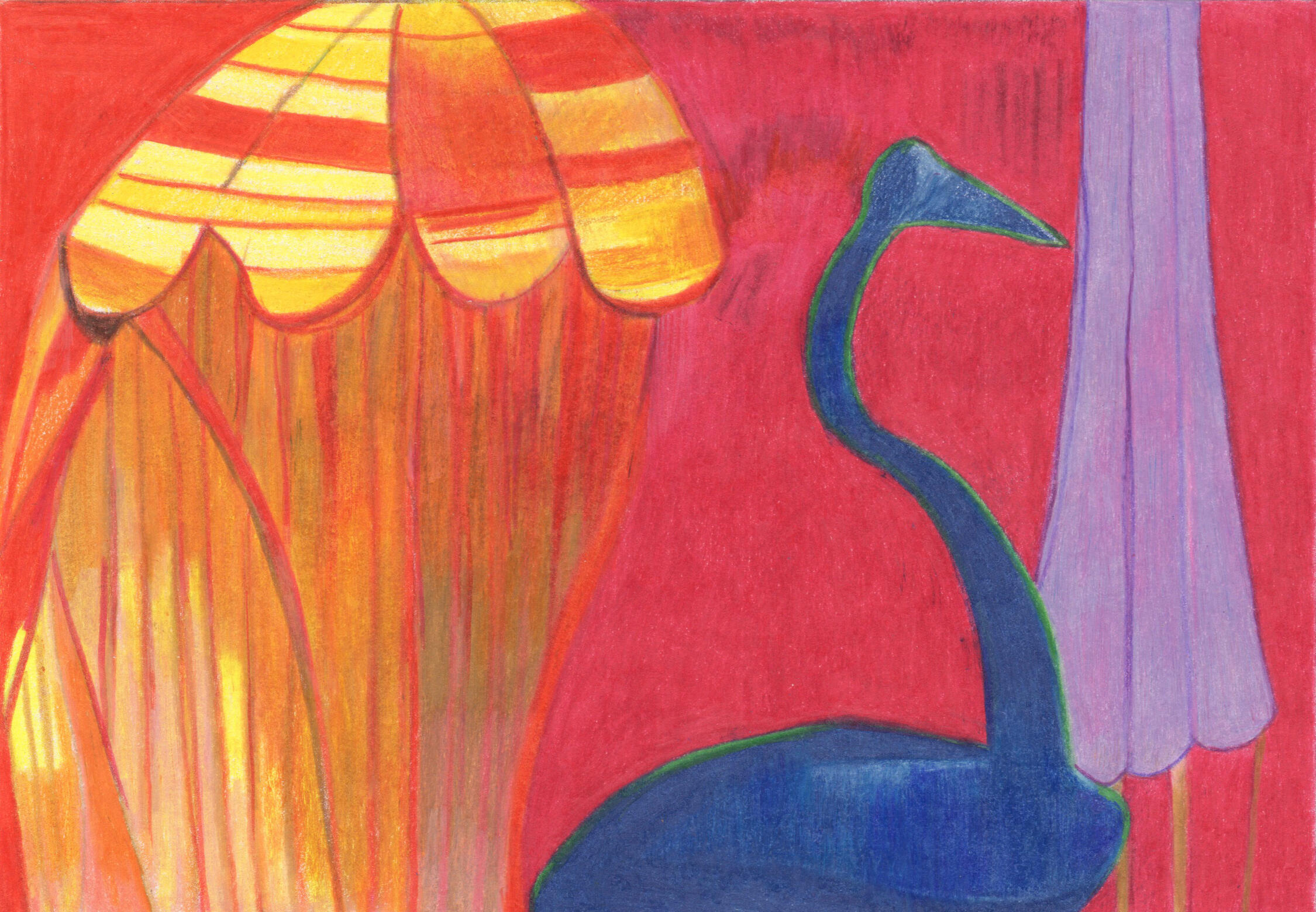 dessin aux crayons de couleur- colored pencil drawing - pélican - maureenlasne - pelican