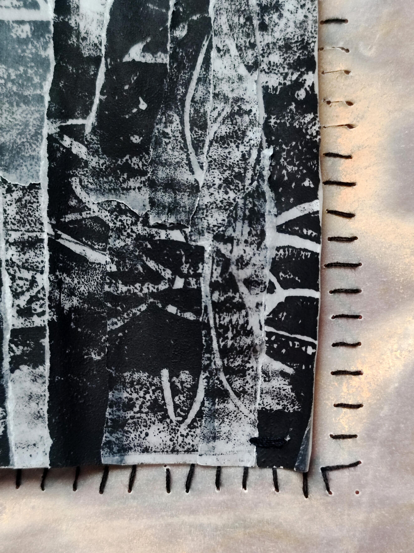 Invader spirit Linogravure sur calque